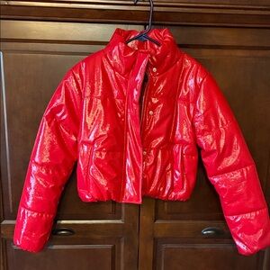 Vibrant Red Kids Puffer Jacket